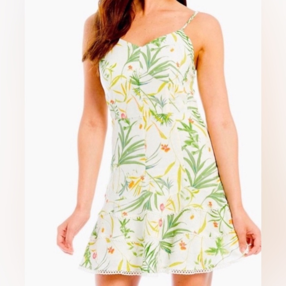 A Loves A Tropical Off White Mini Dress Size 2